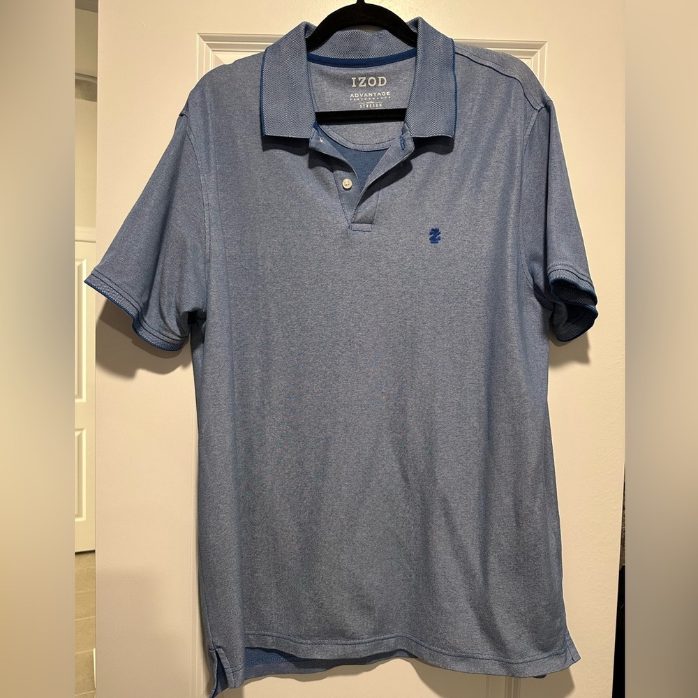Izod advantage performance stretch blue polo size L
